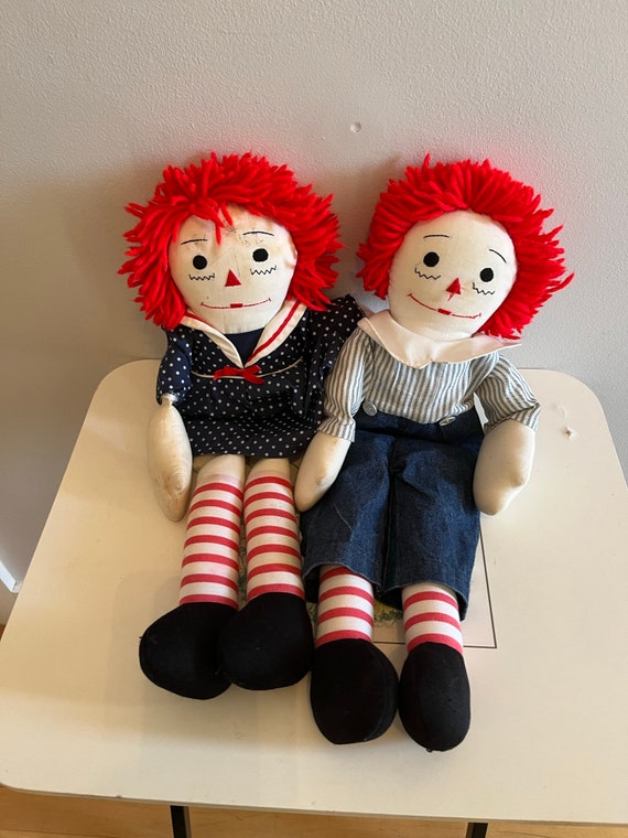 ラガディ　アン&アンディ　Raggedy Ann＆Andy エネスコ　10個 Raggedy Ann and Andy Dolls 20” Tall - Etsy