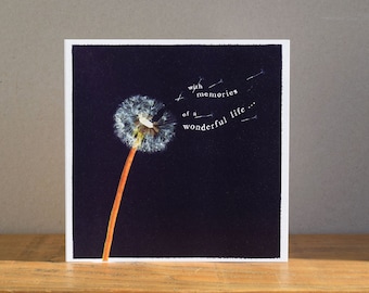 Sympathy  Card / Thinking of You Card (memories of a wonderful life) in memory