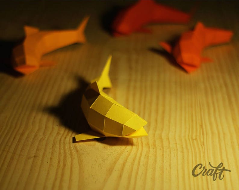 Craft Fish DIY Papercraft Fish Print DIY Template PDF Handmade 3D
