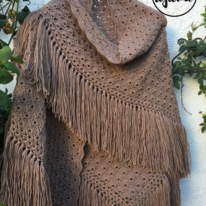 Shawl, wool shawl handmade in crochet