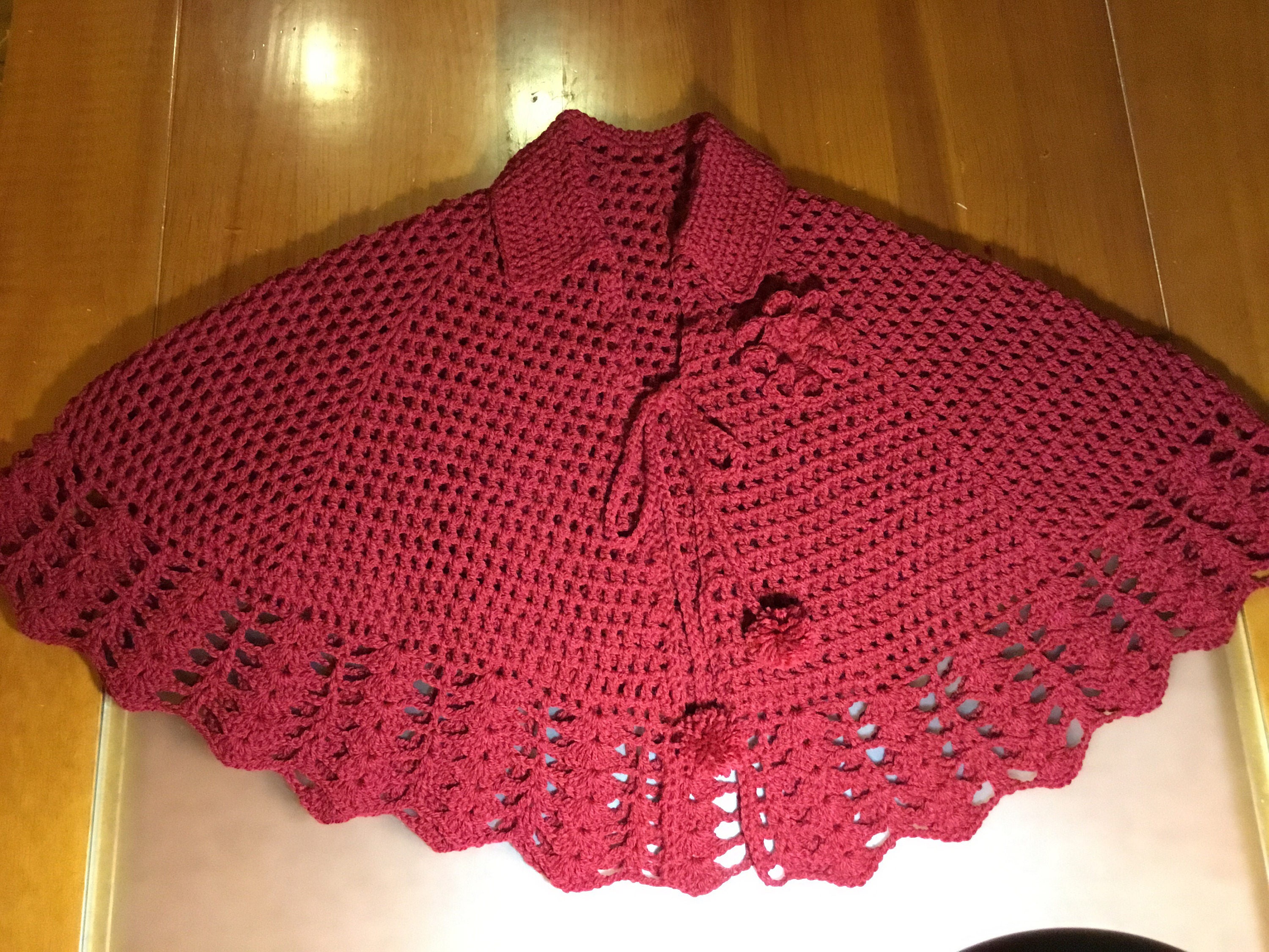 Toquilla de lana para las abuelas Etsy España