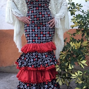 Wollschal für Flamencokleider