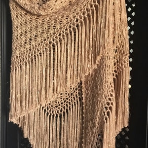 Bamboo thread shawl with handmade golden thread