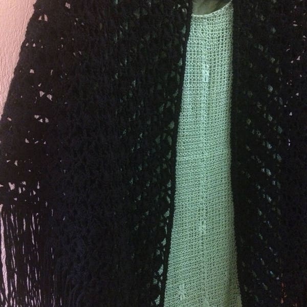Châle en laine au crochet fait main pour robes de flamenco