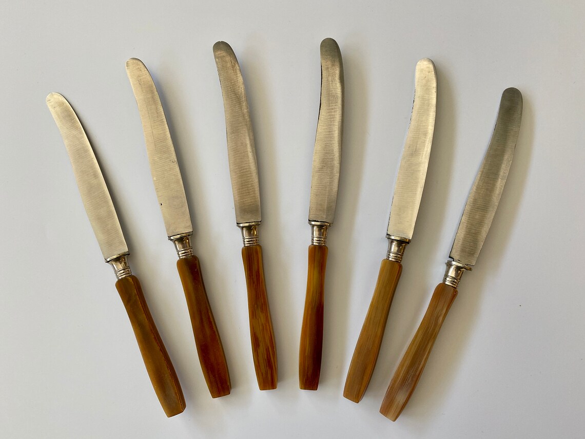 Set of Six 6 Vintage Solingen Rostfrei Fruit Knives w Bakelite Etsy