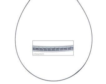 Sterling zilveren ronde Omega Chain ketting - 1,1 mm, 1,25 mm, 1,5 mm, 1,85 mm, 2,5 mm of 3,0 mm - 16", 18" of 20" lengte