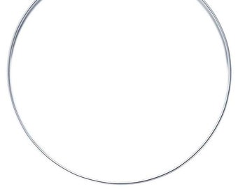 925 Sterling Silver Flat Neck Wire 1.8mm Neck Ring Necklace