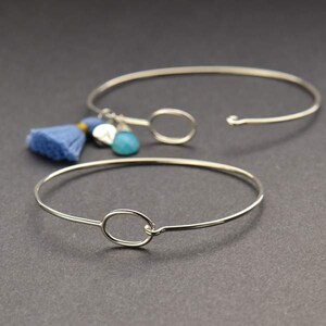 Sterling silver charm bracelet - hook and eye closure