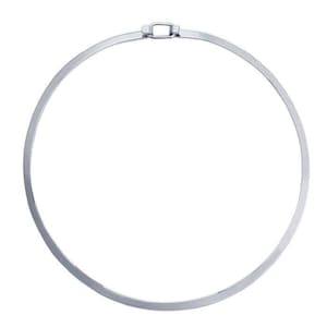 925 sterling silver 4mm flat neck ring necklace