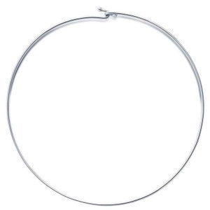 925 sterling silver flat neck wire 1.8mm neck ring necklace