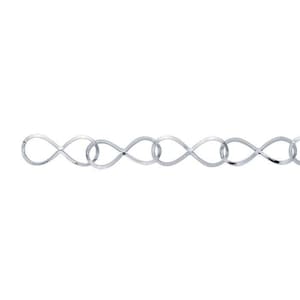 Sterling Silver 15mm Infinity Link Chain, By the Foot