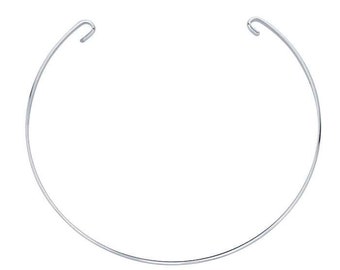 925 sterling silver double-hook bangle bracelet component