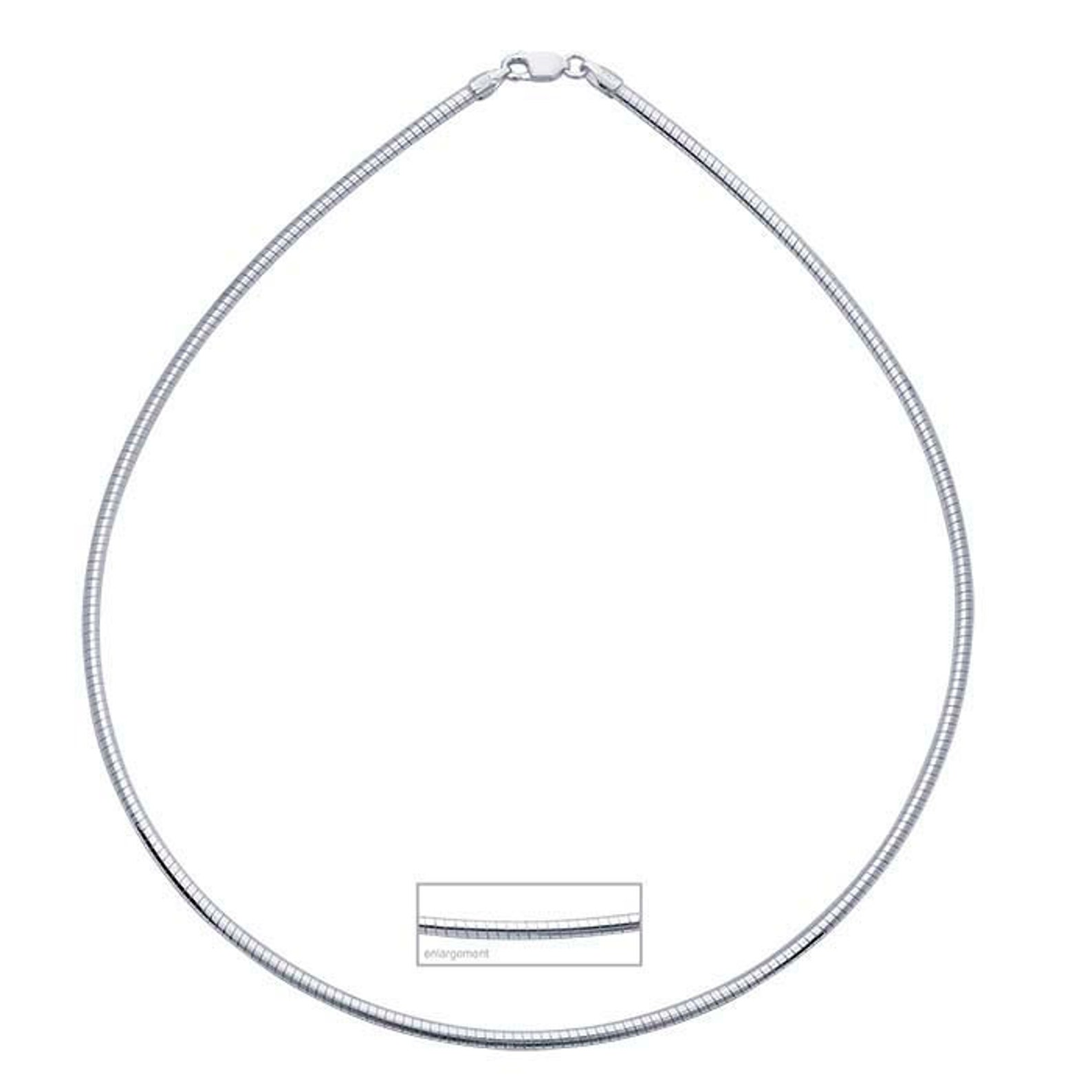 Sterling Silver Round Omega Chain Necklace 1.1mm 1.25mm Etsy