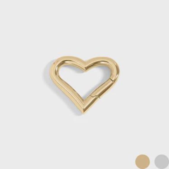BASICS⭐︎GOLD PLATING HEART CARABINER Stainless Steel Small Heart Carabiner in Silver or 18K Gold PVD - Etsy