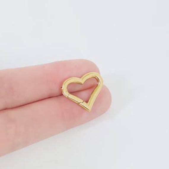 Stainless Steel Small Heart Carabiner in Silver or 18K Gold PVD - Etsy