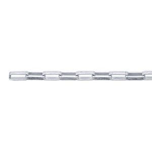Sterling Silver 2mm Elongated Box Chain, By the Foot