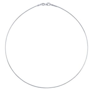Sterling silver 1.2mm round omega neck chain with removable end cap
