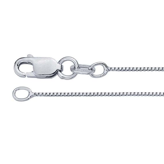 Sterling Silver Rhodium-plated Box Chain, Select Your Length