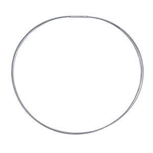 Stainless steel multi-strand cable wire neck ring necklace- available in 5-, 7-, and 10-strand and 16&quot; or 18&quot; length