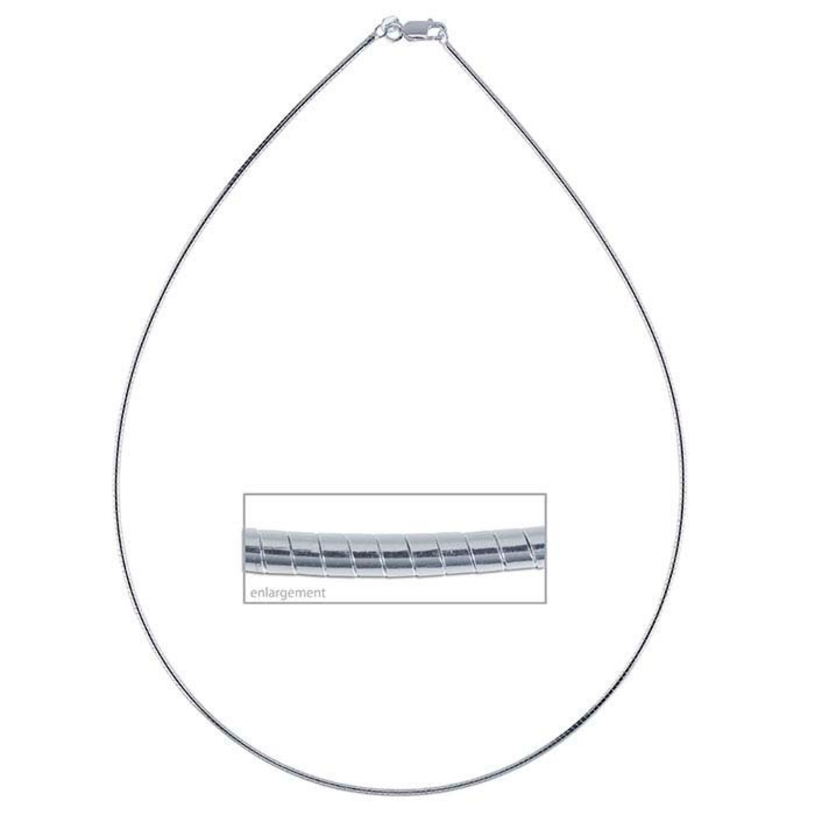 Sterling Silver Round Omega Chain Necklace 1.1mm 1.25mm Etsy