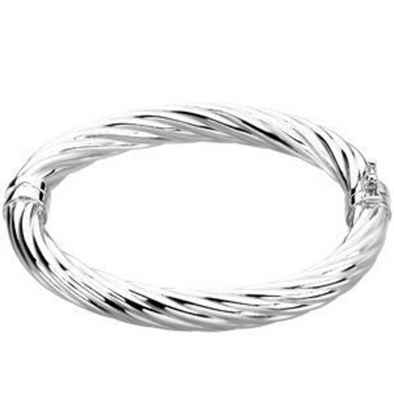 Vintage multi-strand Cable Bangle Cuff Sterling Silver 925