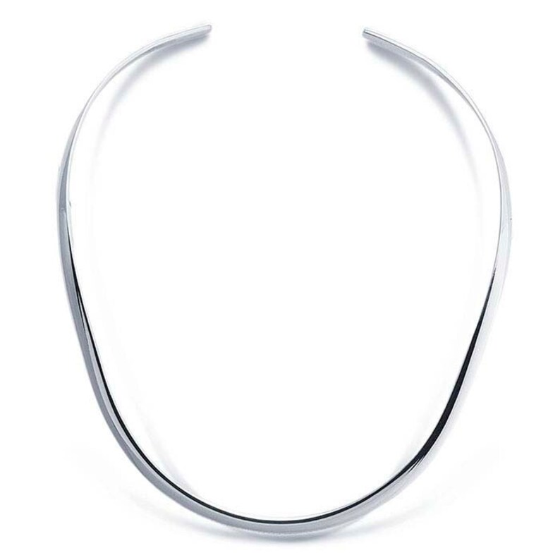 925 Sterling Silver 4.7mm Neck Ring Necklace image 1