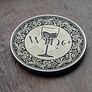 Pièce de décision : eau ou vin - Lightburn + fichiers laser SVG
