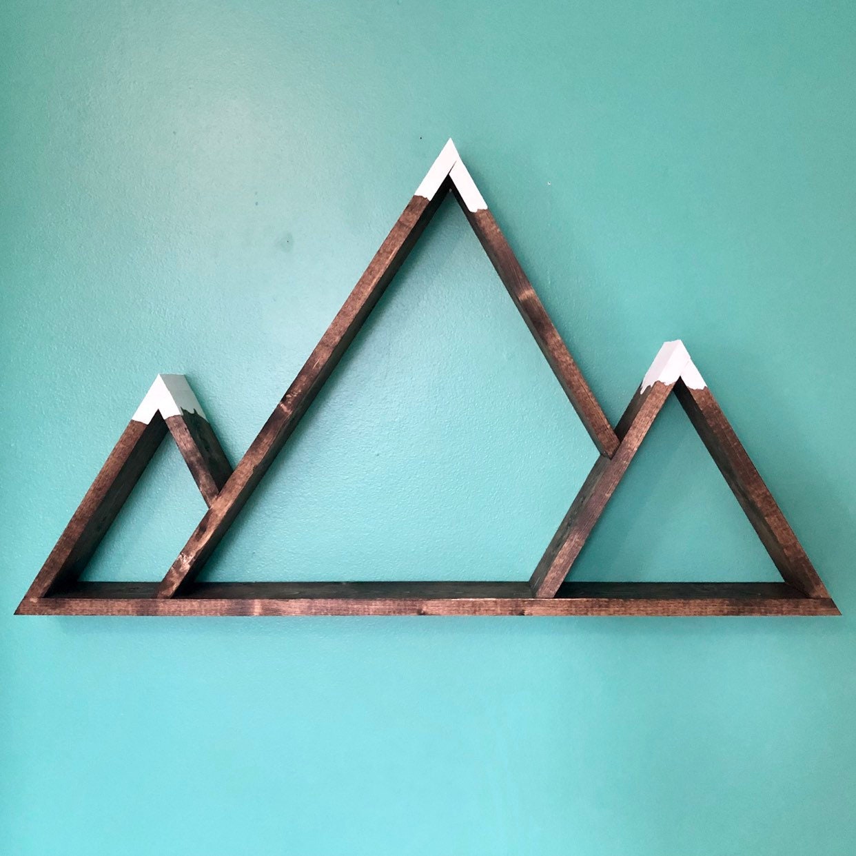 Three Peak Mountain Shelf TriPeak Wood Mountain Shelf Etsy