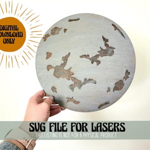 Full Moon Laser Cut File | SVG | Moon SVG| Moon Glowforge File | SVG for Glowforge | svg for laser cutter | Boho svg | Boho laser cut file