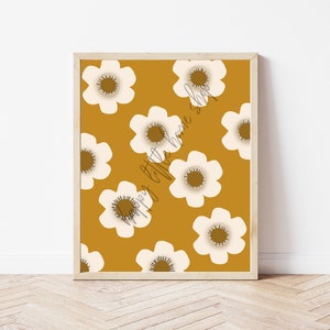 Estampado floral / Decoración de pared bohemia / Decoración floral bohemia / Decoración bohemia / Decoración de pared / Descarga digital