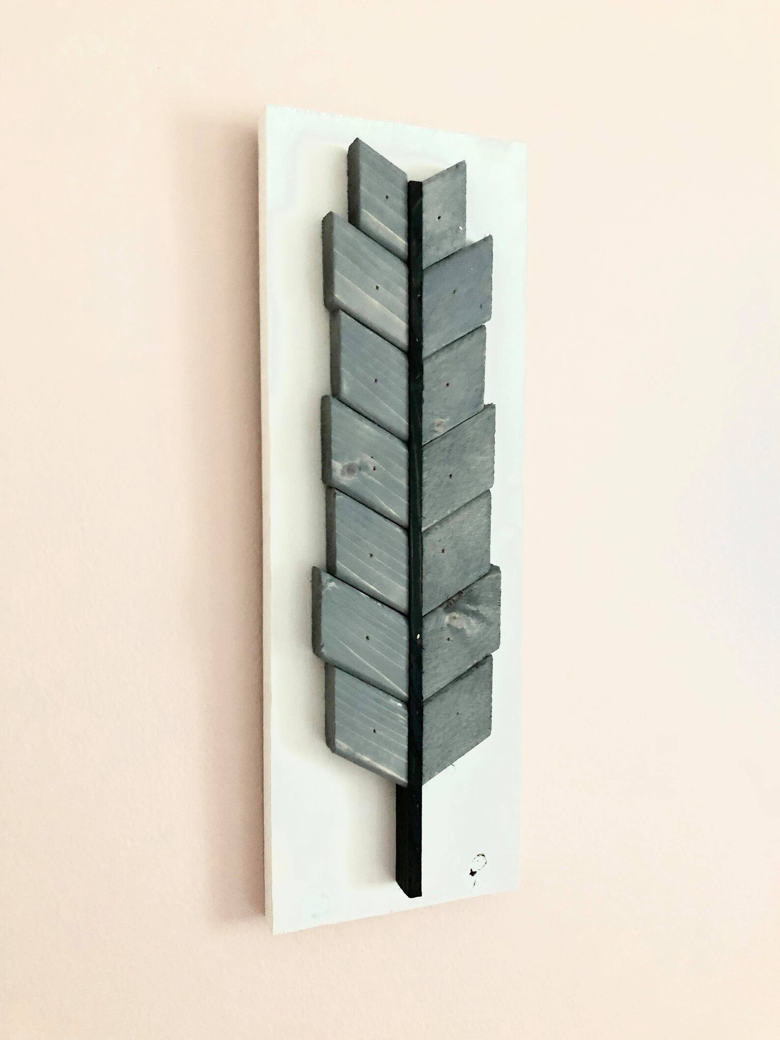 Feather Wall Decor Wood Feather Wall Art Boho Wall Decor Etsy