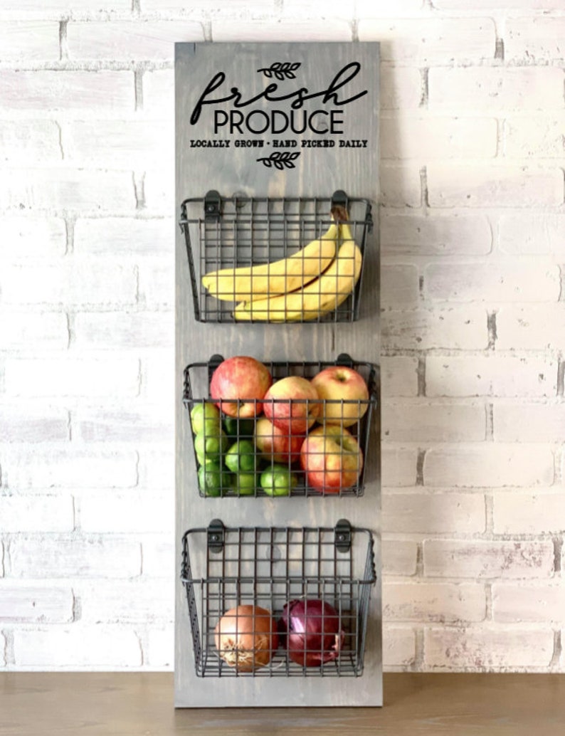 Produce Wall Hang Fruit & Vegetable Storage Produce Storage Etsy