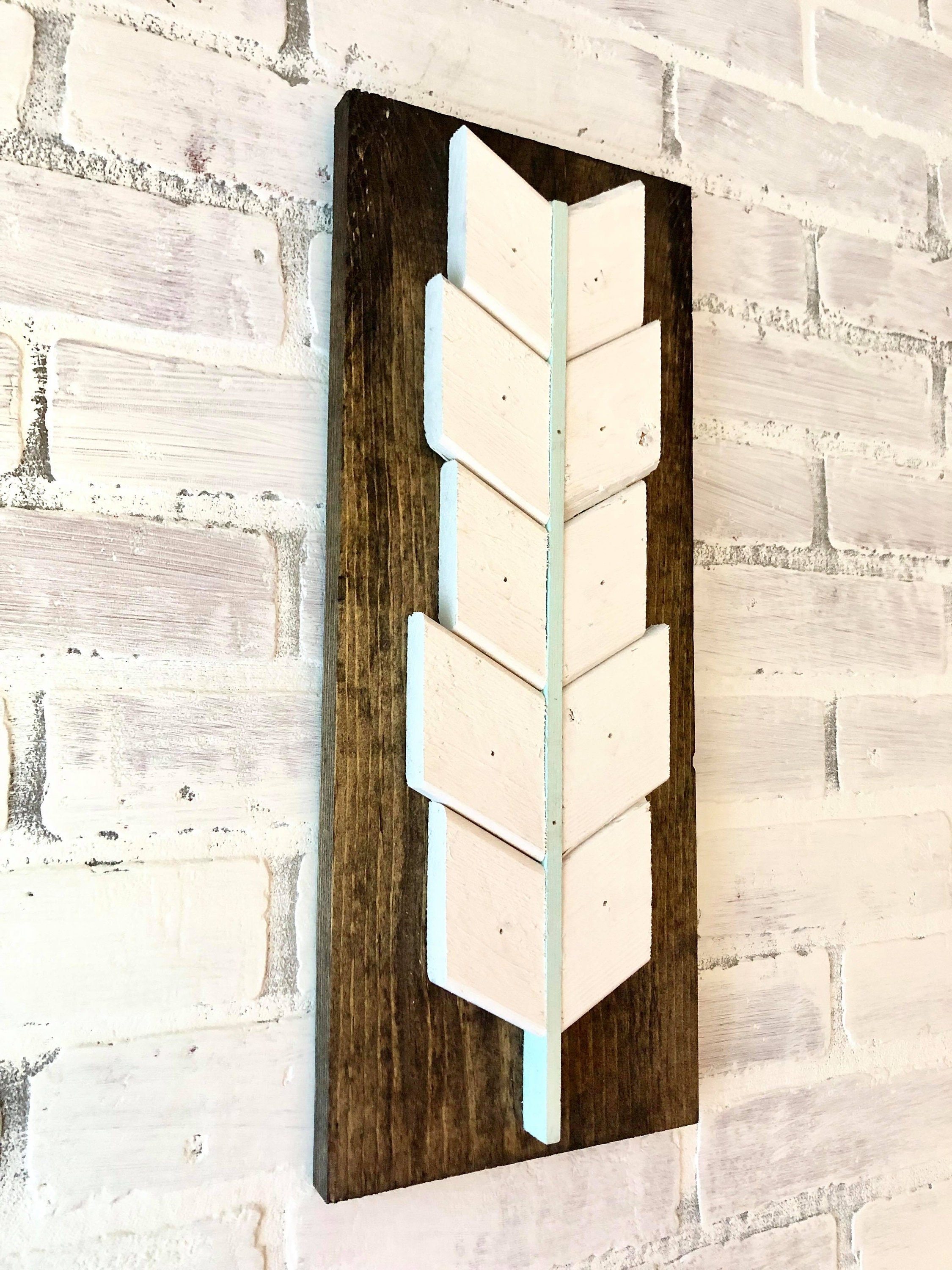 Wall Decor Feather Wall Art Wood Feather Wall Decor Boho Etsy