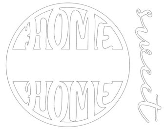 Laser Cut File | Home Sweet Home Sign | SVG | Cut File For Glowforge | Laser SVG | Home Sweet Home SVG