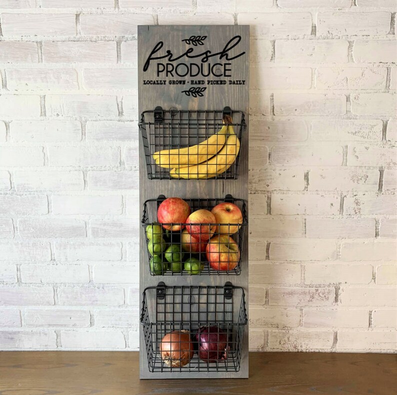 Produce Wall Hang Fruit & Vegetable Storage Produce Storage Etsy