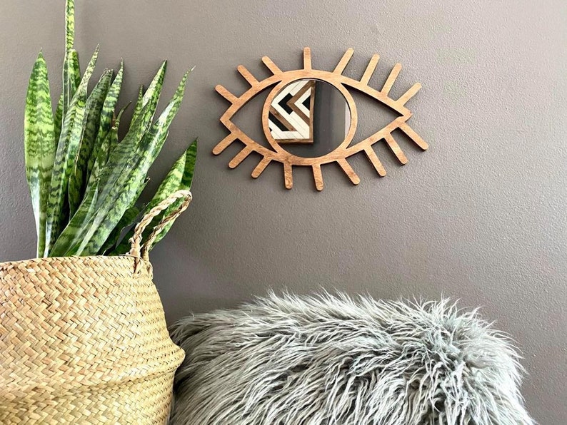 Boho Mirror Boho Eye Mirror Boho Wall Decor Boho Wall Etsy