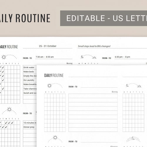 Daily Routine Planner Printable Flylady Morning Routine - Etsy