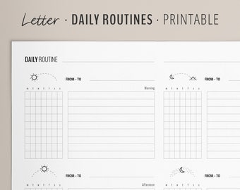 Daily routine checklist, Editable PDF planner, Flylady morning routine, Habit tracker, Household chore chart, Home management