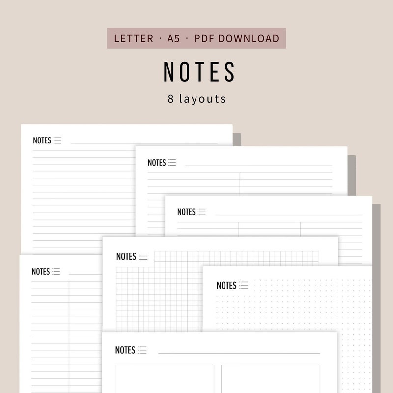 Note Taking Etsy