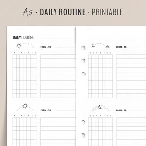 Flylady Daily Routine for Control Journal A5 Printable Planner Insert ...