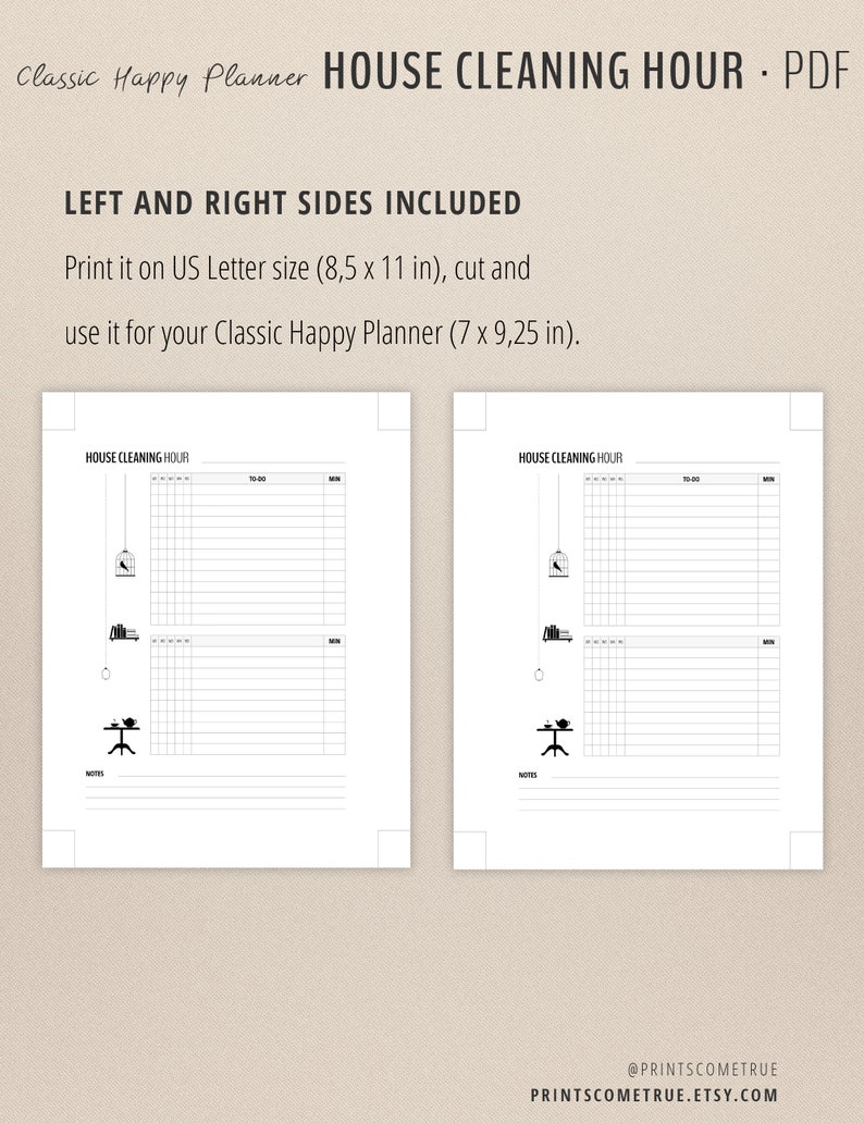 Flylady Home Blessing Hour for Control Journal | Classic Happy Planner ...