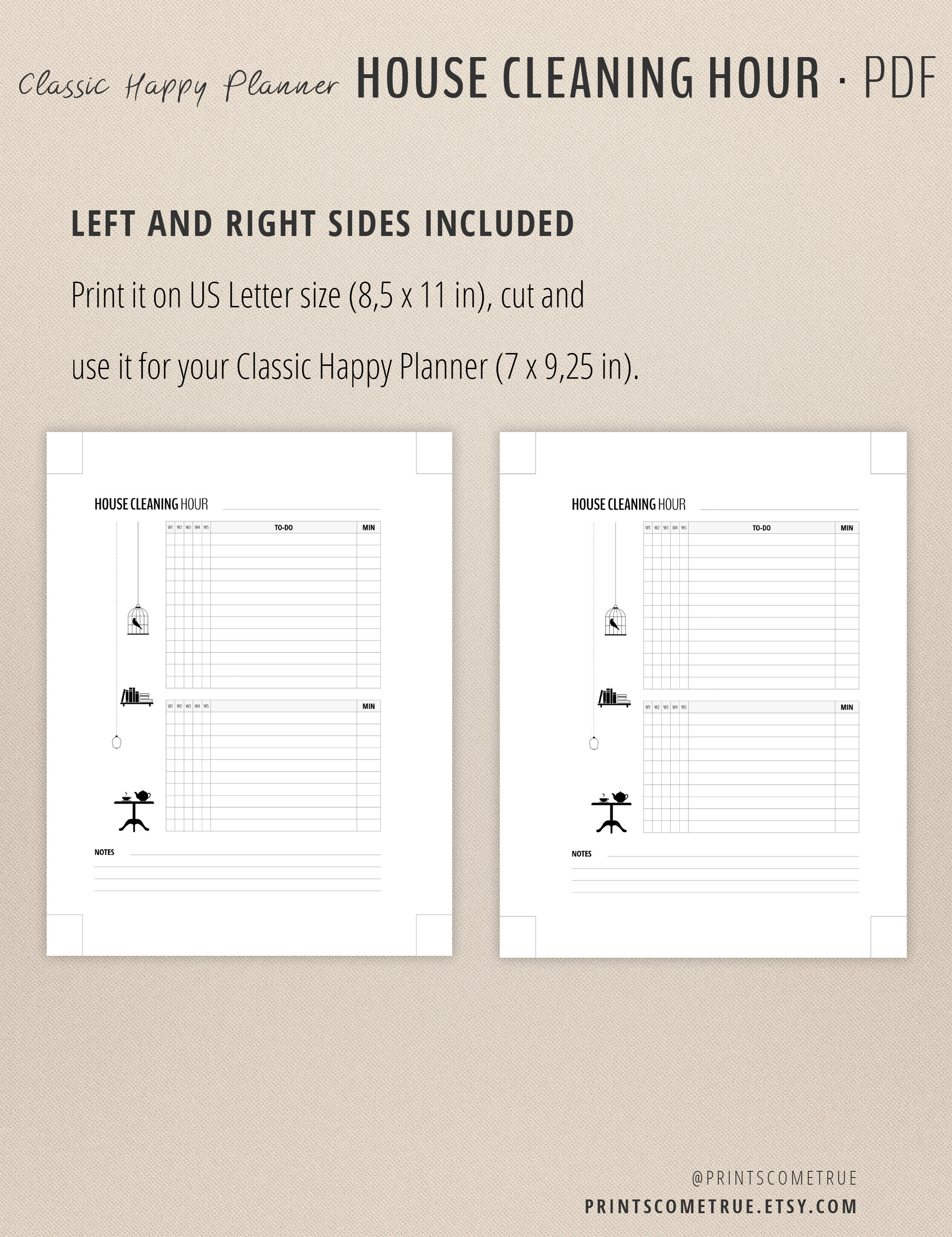Flylady Home Blessing Hour for Control Journal | Classic Happy Planner ...