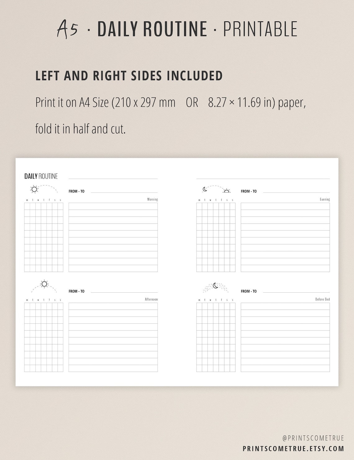 Flylady Daily Routine for Control Journal A5 Printable Planner Insert ...