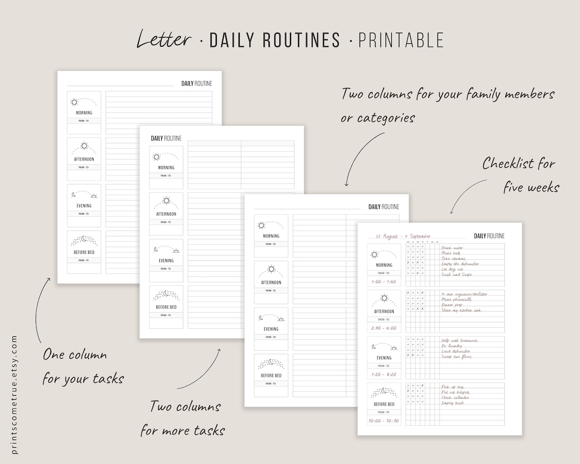 Daily Routine Planner Printable Flylady Morning Routine - Etsy