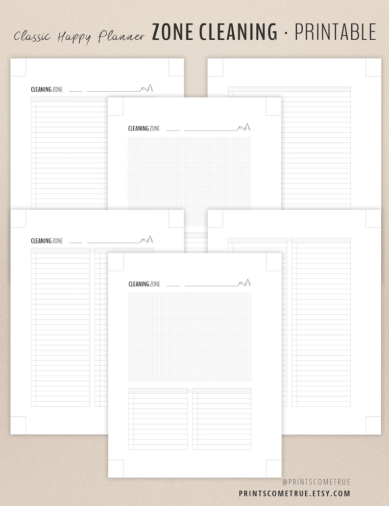 Flylady Zone Cleaning Checklist for Control Journal Classic Happy ...