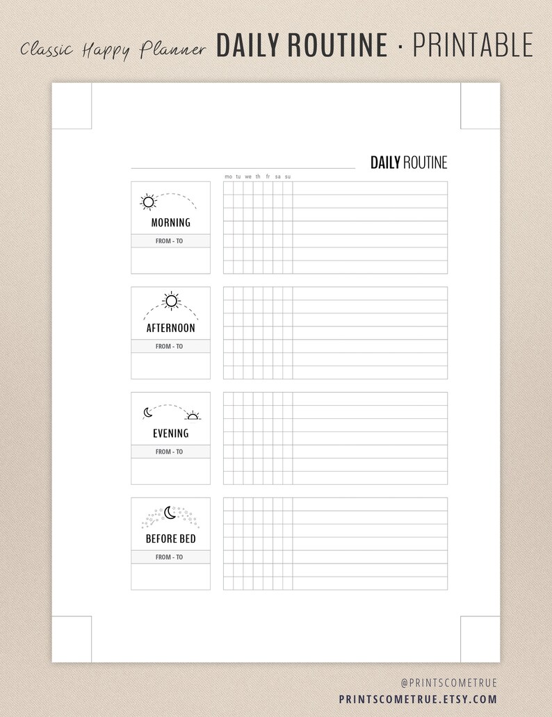 Morning Routine for Flylady Cleaning Method and Control Journal Classic ...