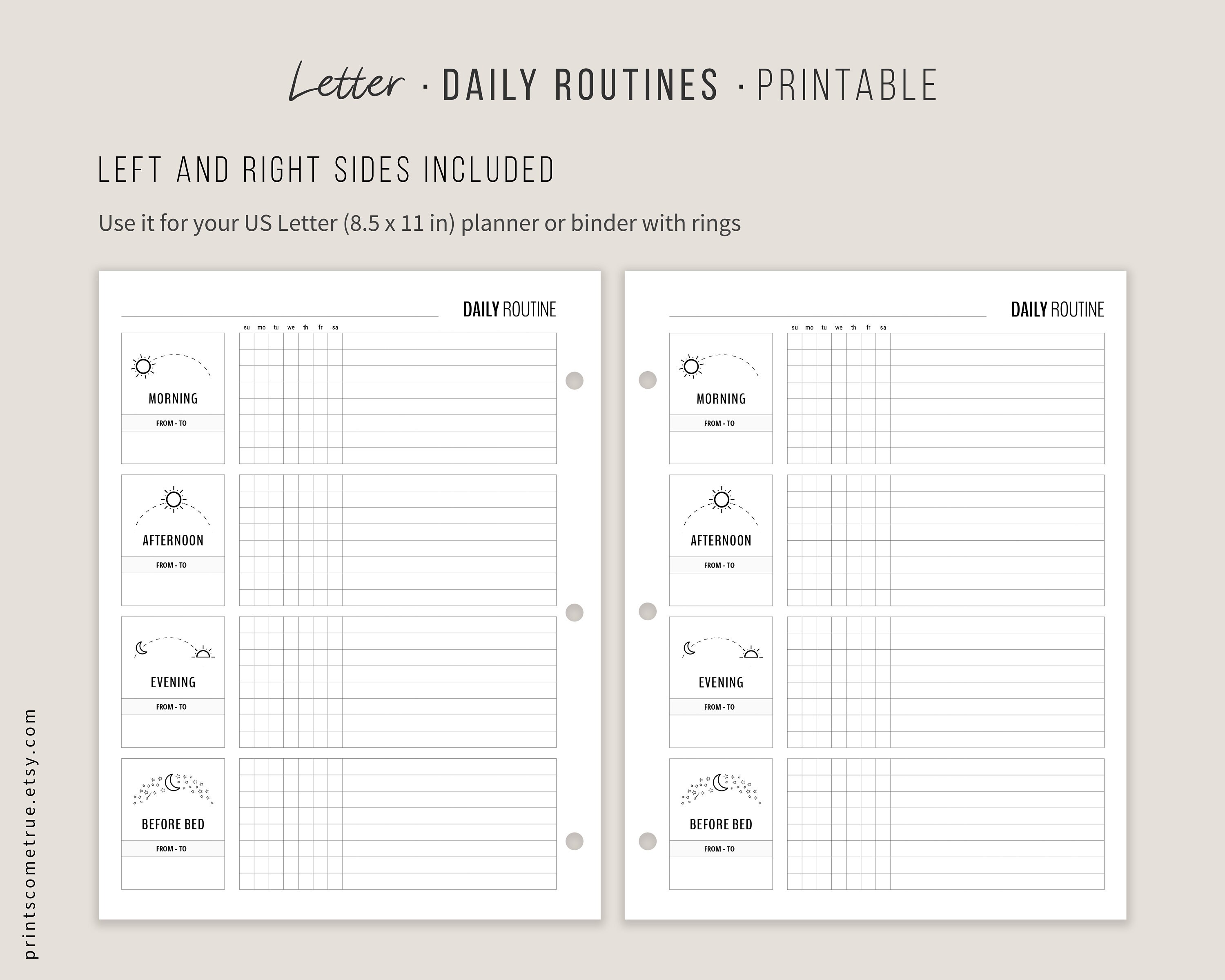 Daily Routine Checklist for Flylady Control Journal Morning - Etsy