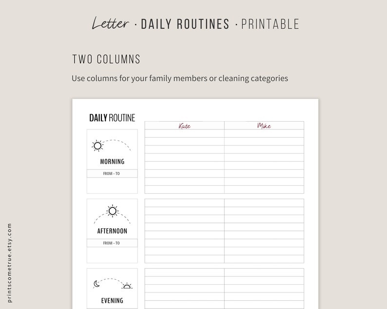 Daily Routine Checklist for Flylady Control Journal Morning - Etsy