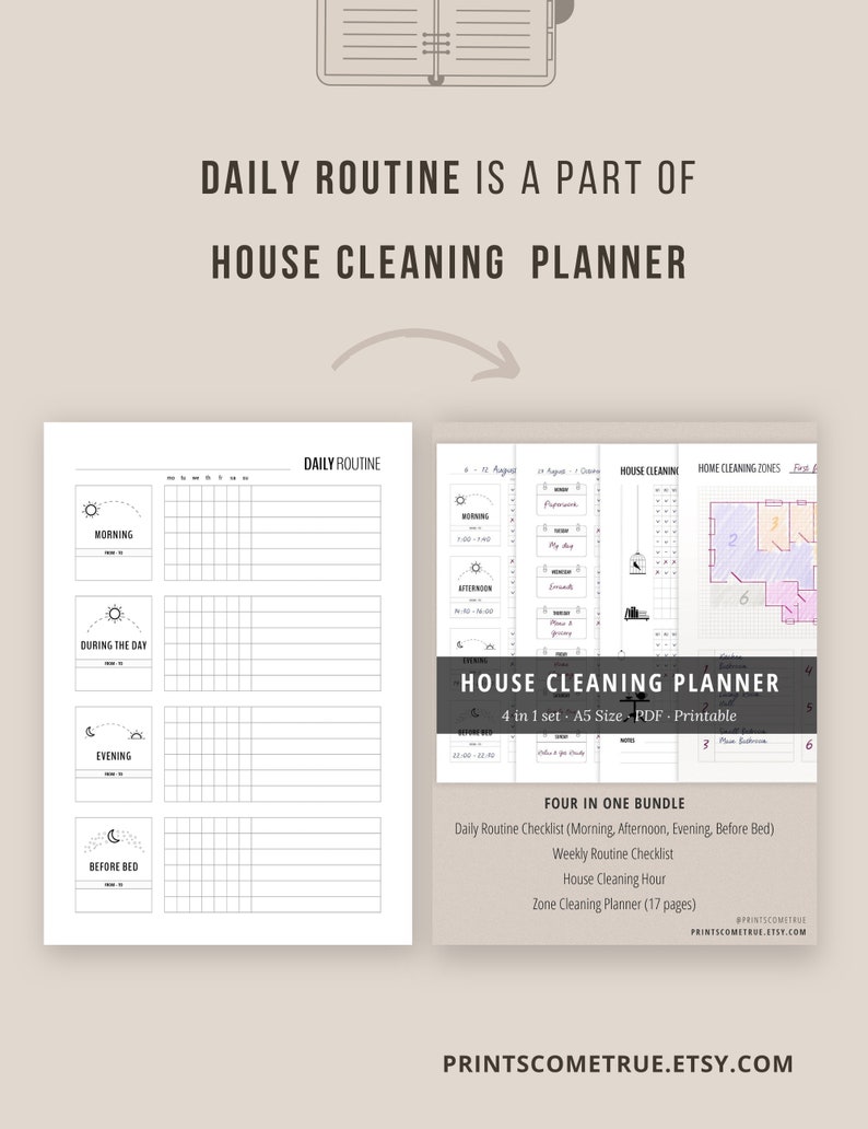 Daily Routine Planner Printable Flylady Morning Routine - Etsy
