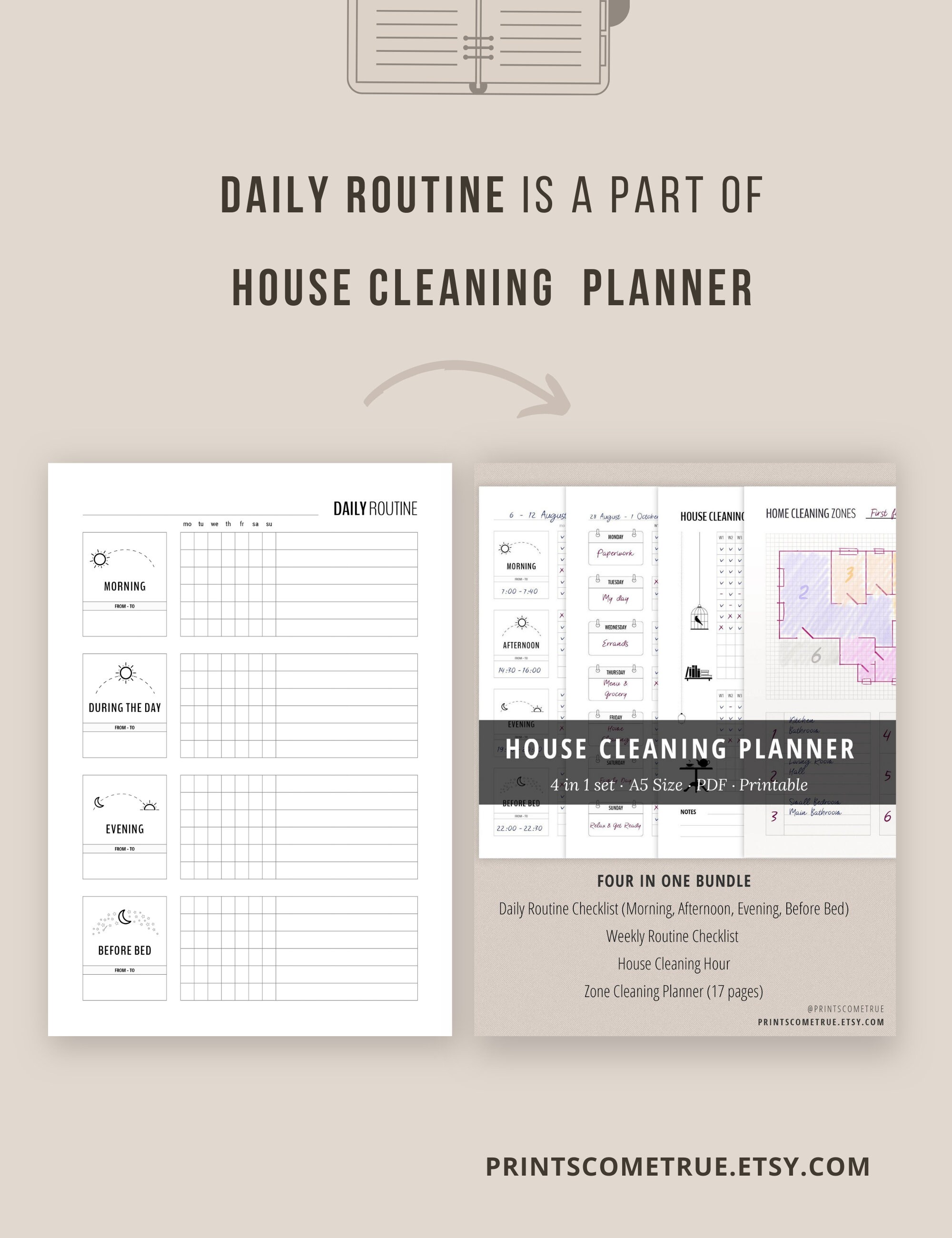 Daily Routine Planner Printable Flylady Morning Routine | Etsy